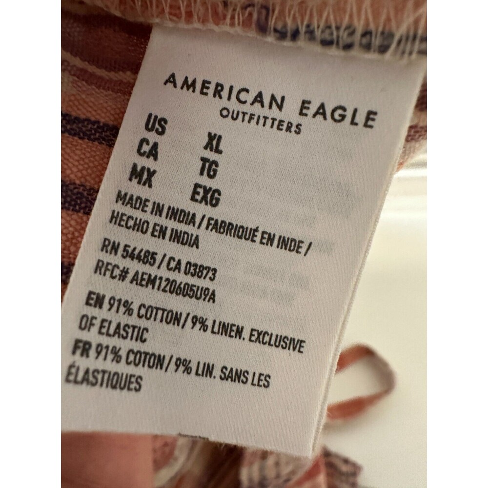 American Eagle Crop Y2K Top XL Boho Western Festival Hippie Picnic Cottagecore - Picture 4 of 12